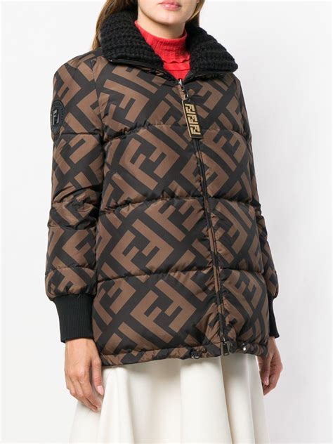 fendi coat womens puffer|fendi raglan puffer jacket.